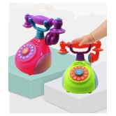 FRATELLI Landline Phone Toy Learning Machine Learn Song for Kids, Multi Color