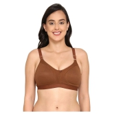 Elina Cotton T-Shirt Bra - Brown Single - None