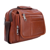 Leather World - Tan Solid Messenger Bags - Tan