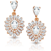 VIVASTRI Rose Gold Drop Earrings ( Pack of 1 ) - Rose Gold