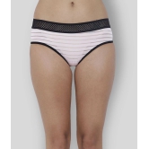 BASIICS By La Intimo Pack of 1 Polyester Striped Womens Briefs ( Pink ) - None