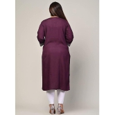 Swasti - Purple Rayon Womens Straight Kurti ( Pack of 1 ) - None