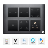 Buy Online L&G 12 Modular Wireless Touch Switch Board | (Size: 12M- 220 x 160 x 45 mm)-Green