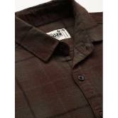 Dillinger 100% Cotton Regular Fit Checks Full Sleeves Mens Casual Shirt - Brown ( Pack of 1 ) - None