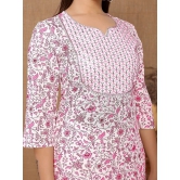 Rangita Women Rayon Pink Embroidered Knee Length Straight Kurti - None