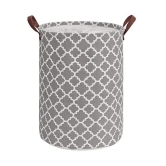 Laundry Basket with Durable Leather Handle-72L (Large)