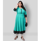 Estela - Green Cotton Women''s Flared Kurti ( Pack of 1 ) - 4XL