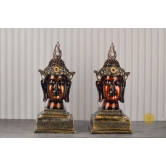 Meditative Buddha Figurine Accent-Red