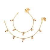 AanyaCentric - Gold Anklets ( Pack of 1 ) - Gold