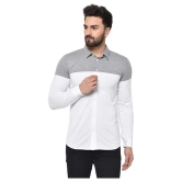 Glito Cotton Blend Regular Fit Colorblock Mens Casual Shirt - White ( Pack of 1 ) - None