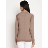 Women Wild Journey Brown Solid Sweatshirt-M