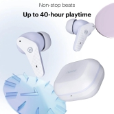 Noise Buds VS102 Neo with 40 Hrs Playtime, Environmental Noise Cancellation, Quad Mic Bluetooth Headset Soft Lilac