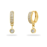 Drashti Collection Golden Drop Earrings ( Pack of 1 ) - Golden