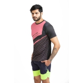 Men Colorblock Round Neck Polyester Multicolor T-Shirt