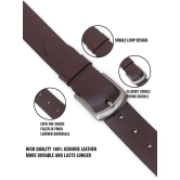 Loopa - Brown 100% Leather Mens Formal Belt ( Pack of 1 ) - None