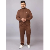 YHA Dirty Brown Fleece Regular Fit Mens Tracksuit ( Pack of 1 ) - None