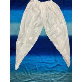 Chikanari Hand Embroidered Cotton Dhoti for Girls, Women White