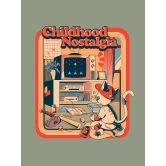 Childhood Nostalgia Tshirt-Medium / Sage Green