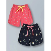 PLUM TREE - Blue Cotton Girls Shorts ( Pack of 2 ) - None