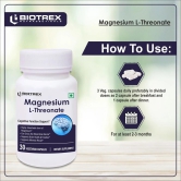 Biotrex Nutraceuticals Magnesium L-Threonate, Supports Brain Health & Cognitive Function, Highly Bioavailable Magnesium - 30 Veg Capsules