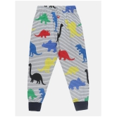 Lazy Shark Little Marine Printed Grey Boys Nightwear set - None