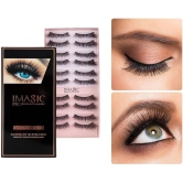 Imagic Professional Synthetic Fibers Reusable False Eyelashes  Pack of 10 Pairs