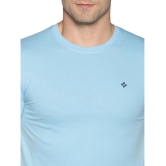 Dollar Cotton Blend Regular Fit Solids Round Half Sleeves Blue Men T-Shirt Single Pack - None