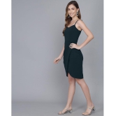 Addyvero Cotton Lycra Green Bodycon Dress - Single - M