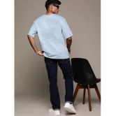 PPTHEFASHIONHUB Cotton Blend Regular Fit Printed Half Sleeves Mens T-Shirt - Sky Blue ( Pack of 1 ) - None