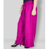 Sttoffa - Pink Rayon Wide leg Womens Palazzos ( Pack of 1 ) - 38