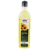 WOW Cooking Oils Certified Organic Virgin Cold Pressed Sunflower Cooking Oil 925 ml x 6 Combo with Free 4 Varieties Raw Forest Honey 55G