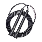 HORSE FIT Skipping Rope, Jump Skipping Rope for Men, Women, Weight Loss, Kids, Girls, Children, Adult - Best in Fitness, Sports, Exercise, Home Gym - Black