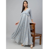 Janasya - Grey Georgette Womens Fit & Flare Dress ( Pack of 1 ) - None