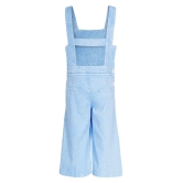 Naughty Ninos - Light Blue Cotton Girls Dungarees ( Pack of 1 ) - None