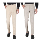 Playerz - Multicolor Polycotton Slim - Fit Men''s Formal Pants ( Pack of 2 ) - None