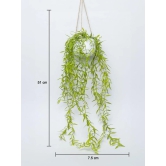 Artificial Greenery Hanging Plant With White Pot -For Home Décor