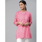 SVARCHI - Pink Cotton Women's Straight Kurti ( Pack of 1 ) - None