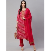 AMIRA'S INDIAN ETHNICWEAR - Pink Straight Rayon Women's Stitched Salwar Suit ( Pack of 1 ) - None