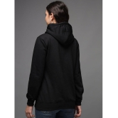 eWools.in Cotton Blend Womens Hooded Sweatshirt ( Black ) - None