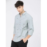 Ketch 100% Cotton Slim Fit Printed Full Sleeves Mens Casual Shirt - Grey ( Pack of 1 ) - None