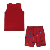 NammaBaby - Red Cotton Boys T-Shirt & Shorts ( Pack of 1 ) - None