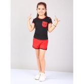 Naughty Ninos - Black Cotton Blend Girls Top With Shorts ( Pack of 1 ) - None