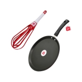 LAZYWINDOW Hard Anodised Flat Tawa ( Pack of 2 ) - Maroon