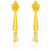 LUV FASHION Golden Drop Earrings ( Pack of 1 ) - Golden