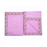 Gahoifab Cotton Double Bedsheet ( 230 cm x 150 cm ) - Pink