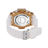 Rhonium White Silicon Digital Mens Watch