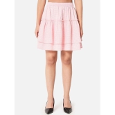 ALL WAYS YOU - Pink Crepe Womens A-Line Skirt ( Pack of 1 ) - None