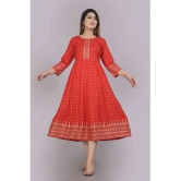 SIPET - Red Rayon Womens Anarkali Kurti ( Pack of 1 ) - None