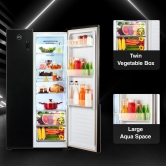 Godrej 564 L Multi Air Flow System, With Advanced Controls Frost Free Side-By-Side Refrigerator(RS EONVELVET 579 RFD GL BK, Glass Black)