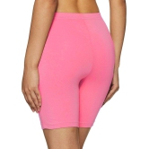 Outflits Pink Cotton Solid Shorts - Single - XL